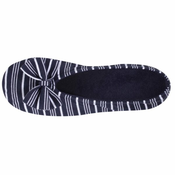 Isotoner - Chaussons ballerines Femme Rayures marines – Image 2