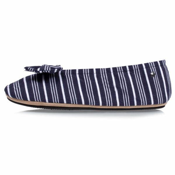 Isotoner - Chaussons ballerines Femme Rayures marines – Image 3