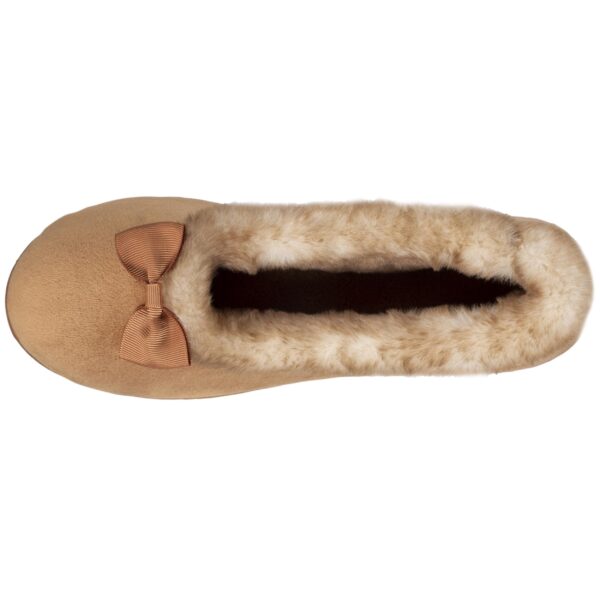 Isotoner - Chaussons ballerines recyclées Femme Camel