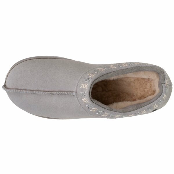Isotoner - Chaussons botillons bas Femme cuir Gris