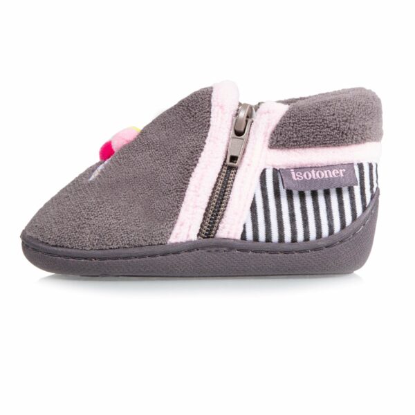 Isotoner - Chaussons bottillons zip Bébé Glace Gris – Image 2
