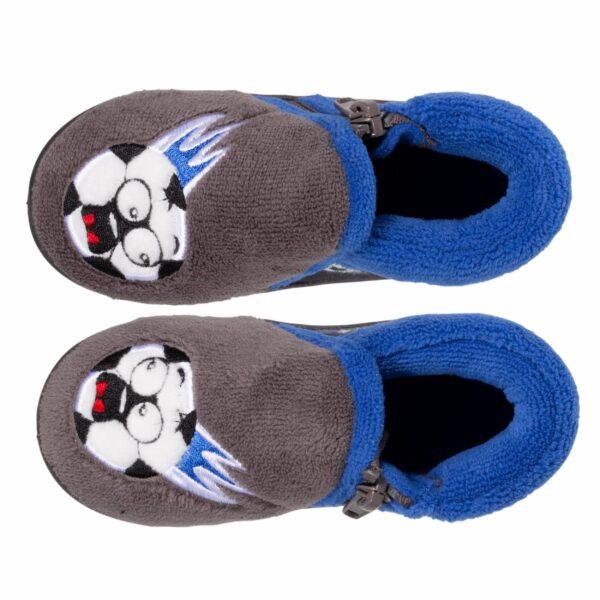 Isotoner - Chaussons bottillons zip Bébé Foot Gris