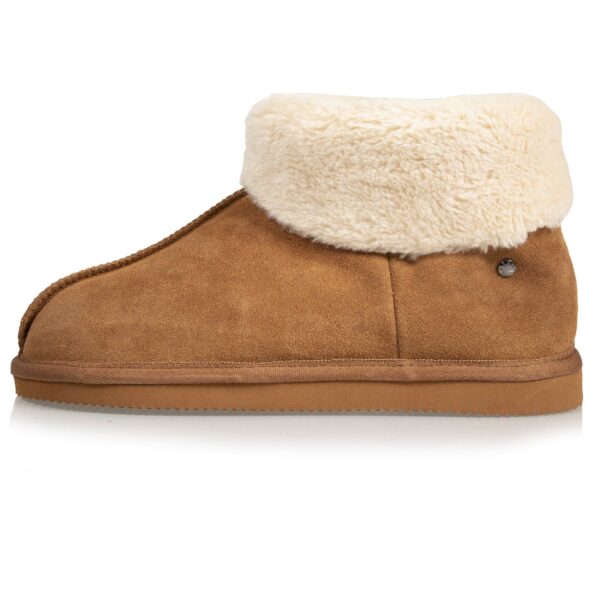Isotoner - Chaussons bottillons fourrés Femme Camel – Image 2