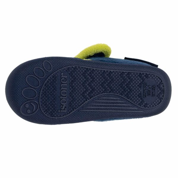 Isotoner - Chaussons bottillons scratch Bébé Marine monstre jaune – Image 3