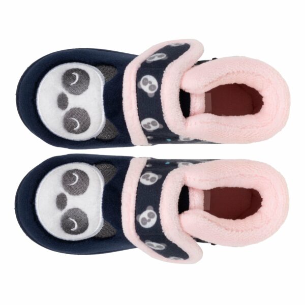 Isotoner - Chaussons bottillons scratch Bébé Marine panda