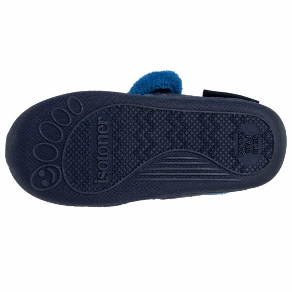 Isotoner - Chaussons bottillons velcro Enfant Marine Lion – Image 3