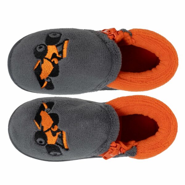 Isotoner - Chaussons bottillons zip Enfant Gris Formule 1