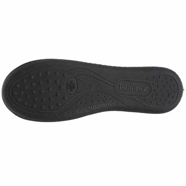 Isotoner - Chaussons charentaises Femme Noir Léopard – Image 3