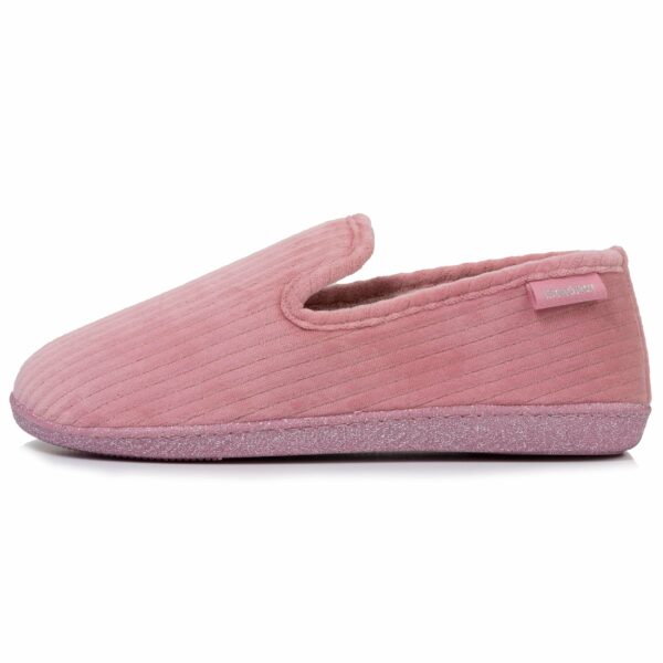 Isotoner - Chaussons charentaises Femme Rose pailleté – Image 2