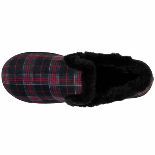 Isotoner - Chaussons charentaises Femme Tartan Bordeaux