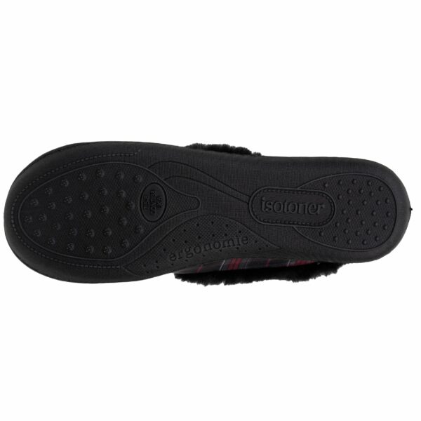 Isotoner - Chaussons charentaises Femme Tartan Bordeaux – Image 3
