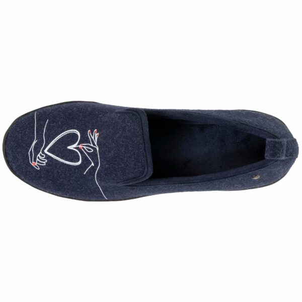 Isotoner - Chaussons charentaises Femme talon Marine