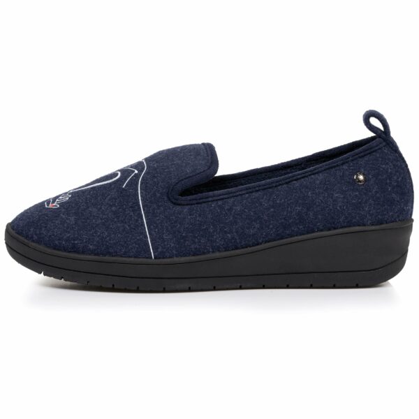 Isotoner - Chaussons charentaises Femme talon Marine – Image 2