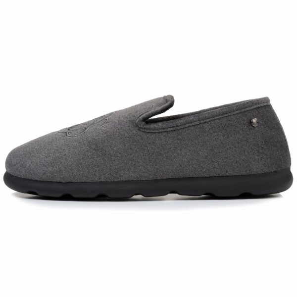 Isotoner - Chaussons charentaises Homme Blason Gris chiné – Image 2