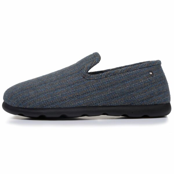 Isotoner - Chaussons charentaises Homme Chevrons bleus – Image 3