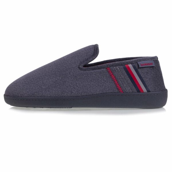Isotoner - Chaussons charentaises Homme Marine chiné – Image 2