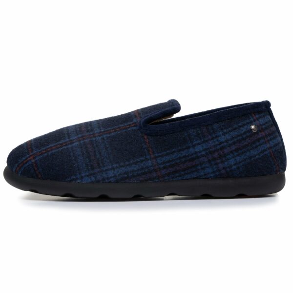 Isotoner - Chaussons charentaises Homme Tartan bleus – Image 2