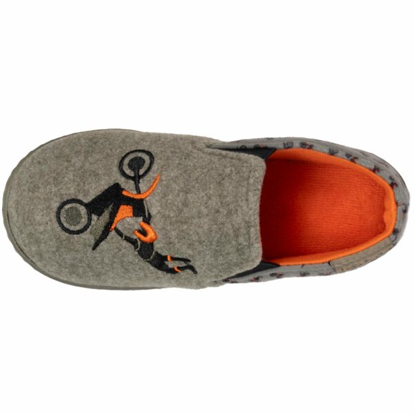 Isotoner - Chaussons mocassins Enfant moto Kaki chiné