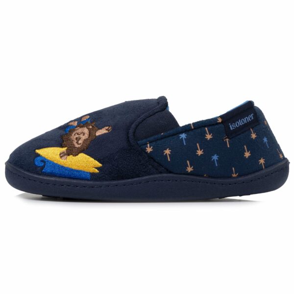 Isotoner - Chaussons mocassins Enfant Marine Lion – Image 2