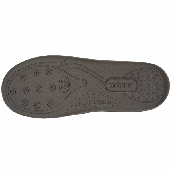 Isotoner - Chaussons mocassins Homme Gris/Beige – Image 3