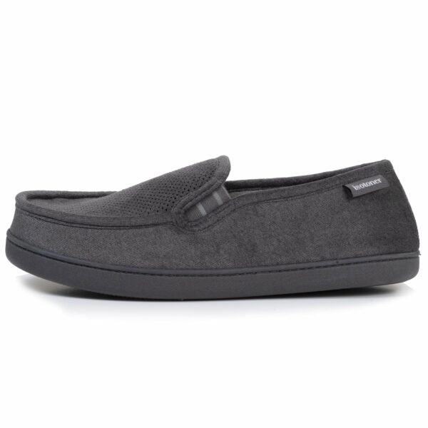 Isotoner - Chaussons mocassins Homme velours Gris – Image 3