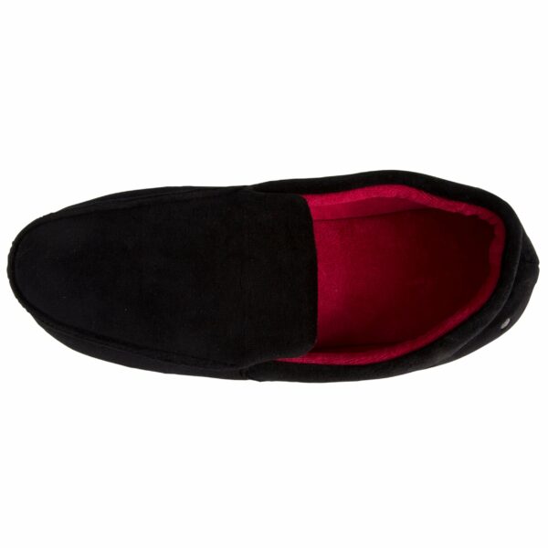 Isotoner - Chaussons mocassins Homme brodé Noir – Image 2