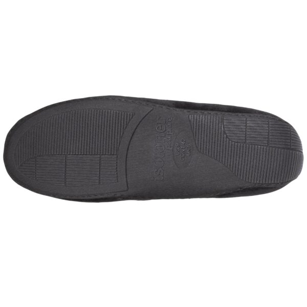 Isotoner - Chaussons mocassins Homme Velours Noir – Image 3