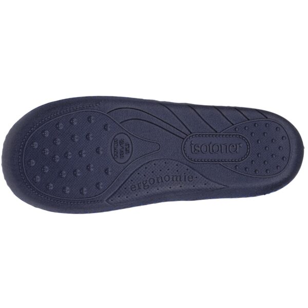Isotoner - Chaussons mocassins Junior rayés Marine – Image 3