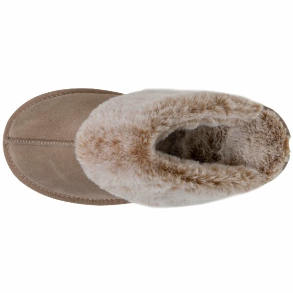 Isotoner - Chaussons mules fourrées Femme Beige – Image 2