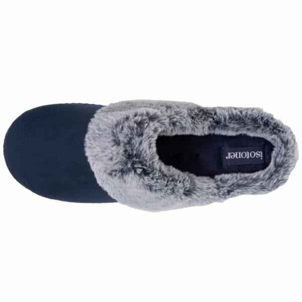 Isotoner - Chaussons mules Femme Bord fourré Marine – Image 2