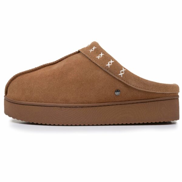 Isotoner - Chaussons mules Femme Camel – Image 2