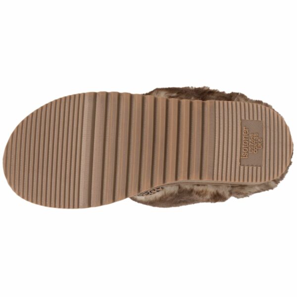 Isotoner - Chaussons mules Femme Léopard Beige – Image 3