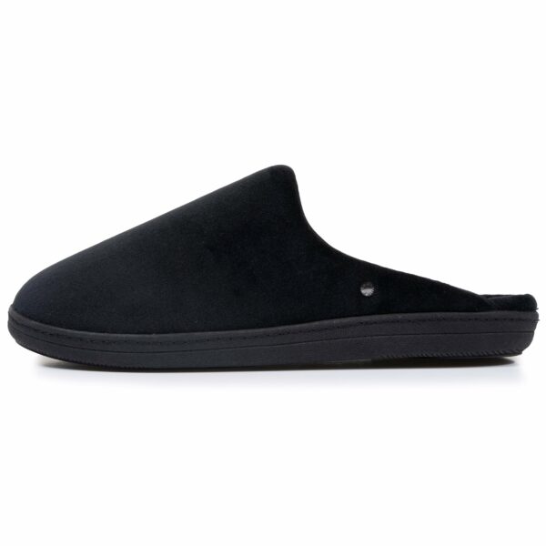 Isotoner - Chaussons mules Femme Noir intérieur rayures – Image 2