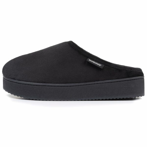 Isotoner - Chaussons mules Femme Noir plateforme – Image 2