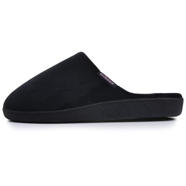 Isotoner - Chaussons mules Femme Noir rayures – Image 2