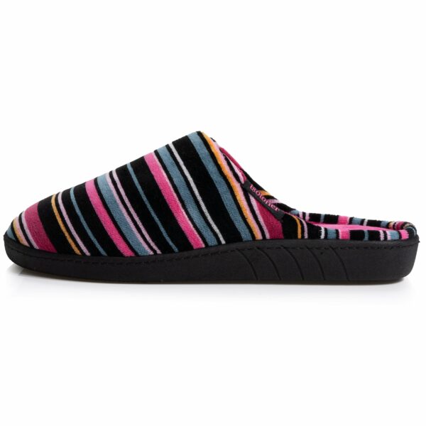 Isotoner - Chaussons mules Femme Rayures Roses – Image 3