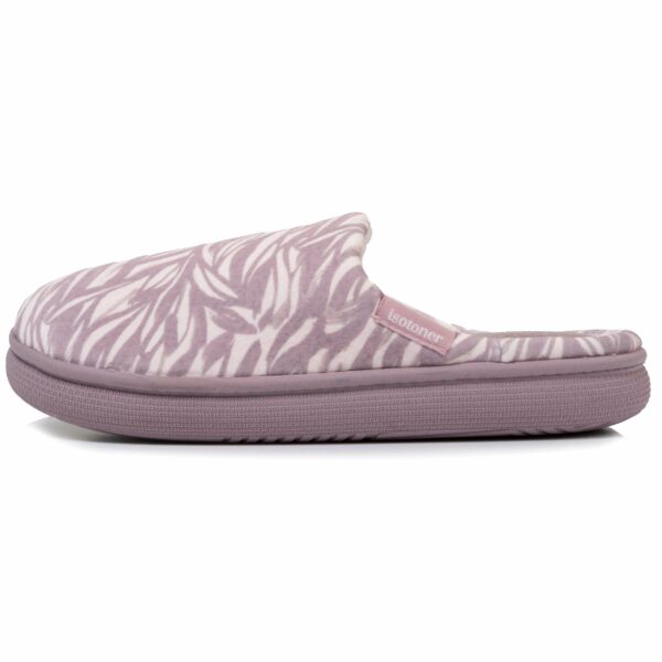 Isotoner - Chaussons mules Femme Xtra BLOUP Rose zèbre – Image 2