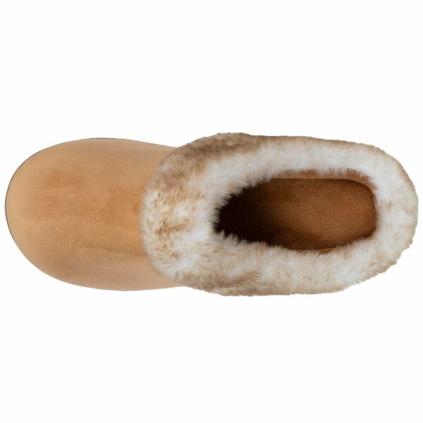 Isotoner - Chaussons mules Femme talon plateforme Camel – Image 2