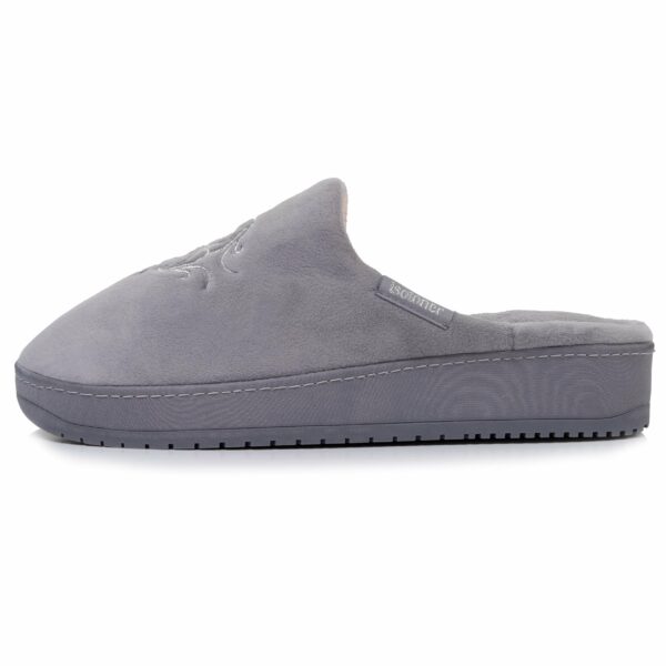 Isotoner - Chaussons mules Femme talon Gris – Image 2