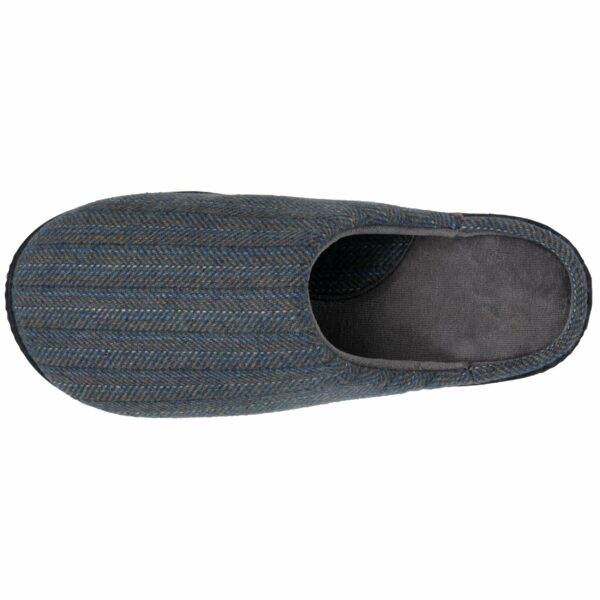 Isotoner - Chaussons mules Homme Chevrons bleus – Image 2