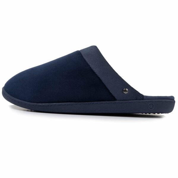 Isotoner - Chaussons mules Homme Marine chevrons – Image 2