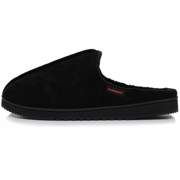 Isotoner - Chaussons mules Homme Noir crantée – Image 2