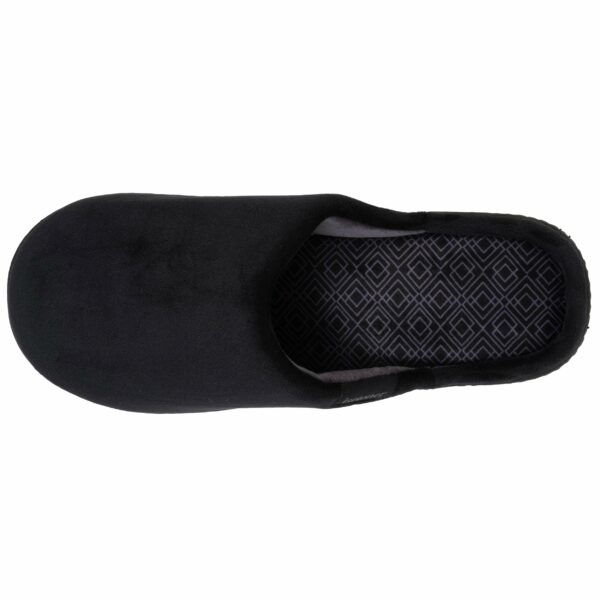 Isotoner - Chaussons mules Homme Noir imprimé