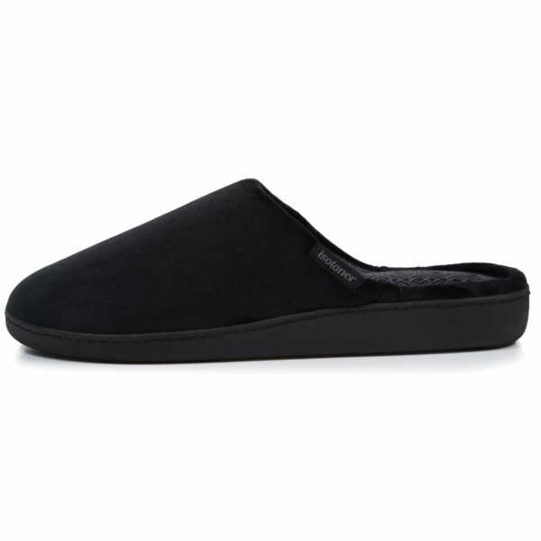 Isotoner - Chaussons mules Homme Noir imprimé – Image 2