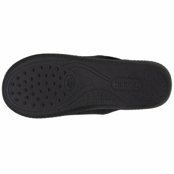 Isotoner - Chaussons mules Homme Noir imprimé – Image 3