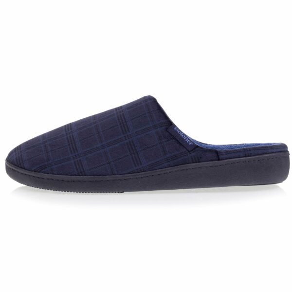 Isotoner - Chaussons mules Homme Prince de Galles Marine – Image 2