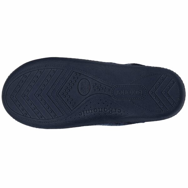 Isotoner - Chaussons mules Homme Tartan bleus – Image 3