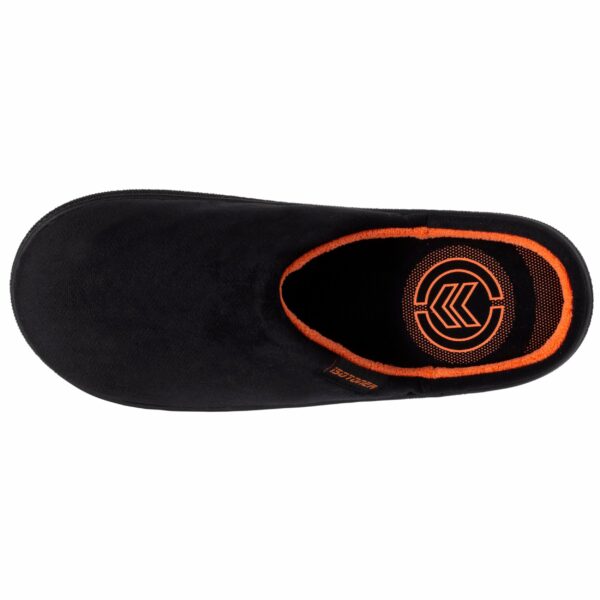 Isotoner - Chaussons mules Homme BLOUP Noir orange – Image 2