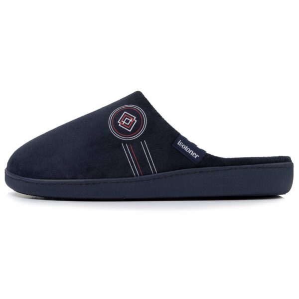 Isotoner - Chaussons mules Homme logo Marine – Image 2