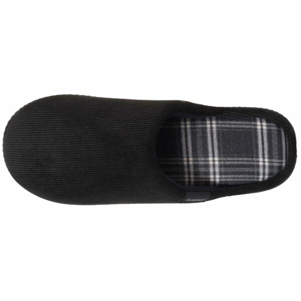 Isotoner - Chaussons mules Homme tartan Noir